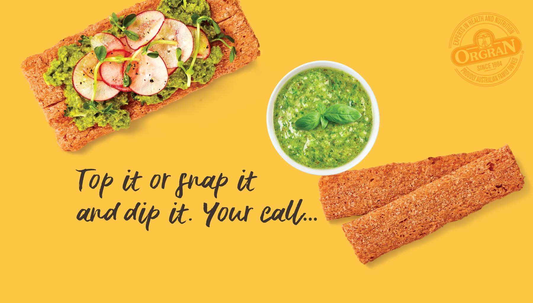 Top it or snap it and dip it. Your call...